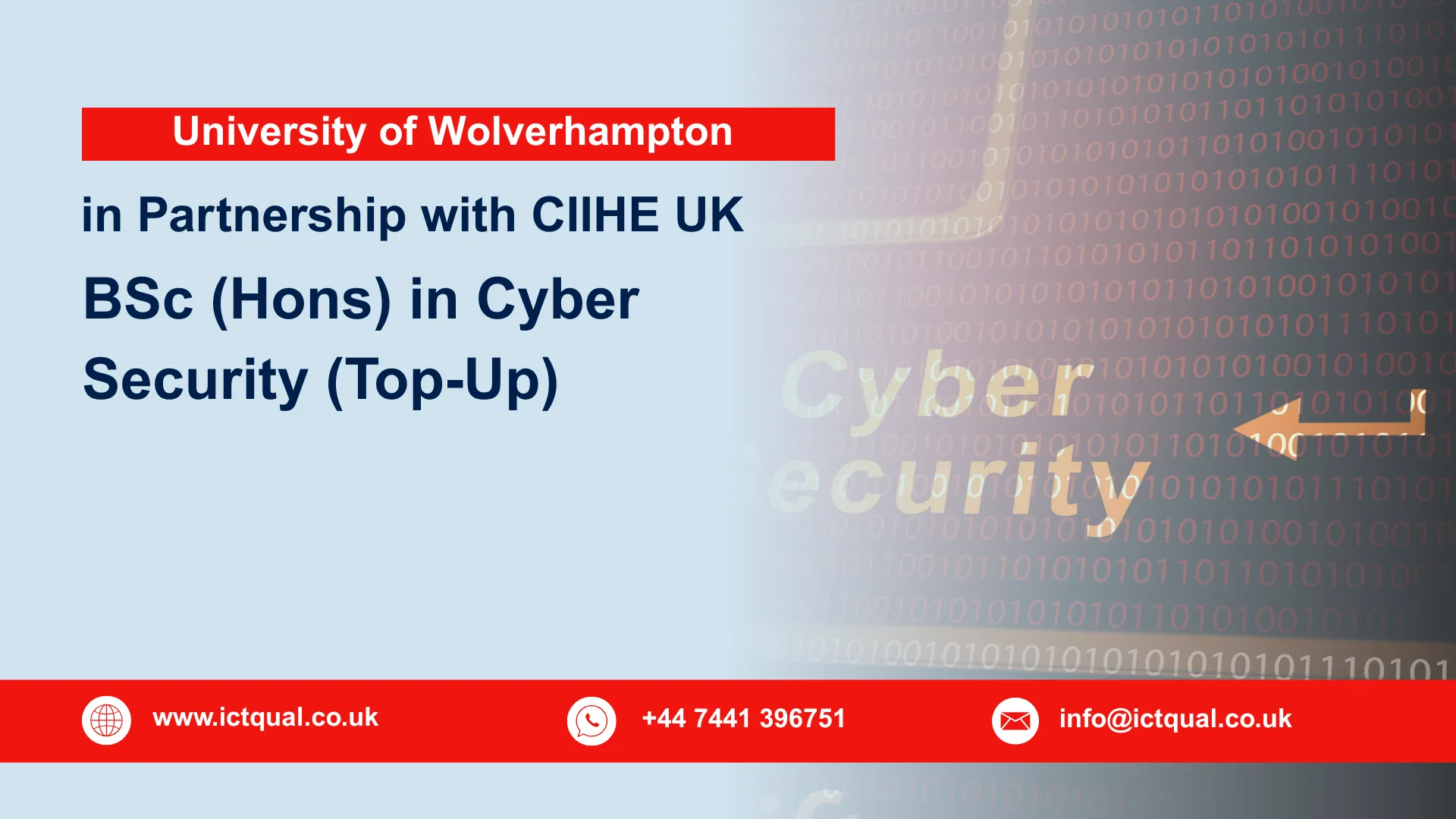 University of Wolverhampton BSc (Hons) in Cyber Security (Top-Up)