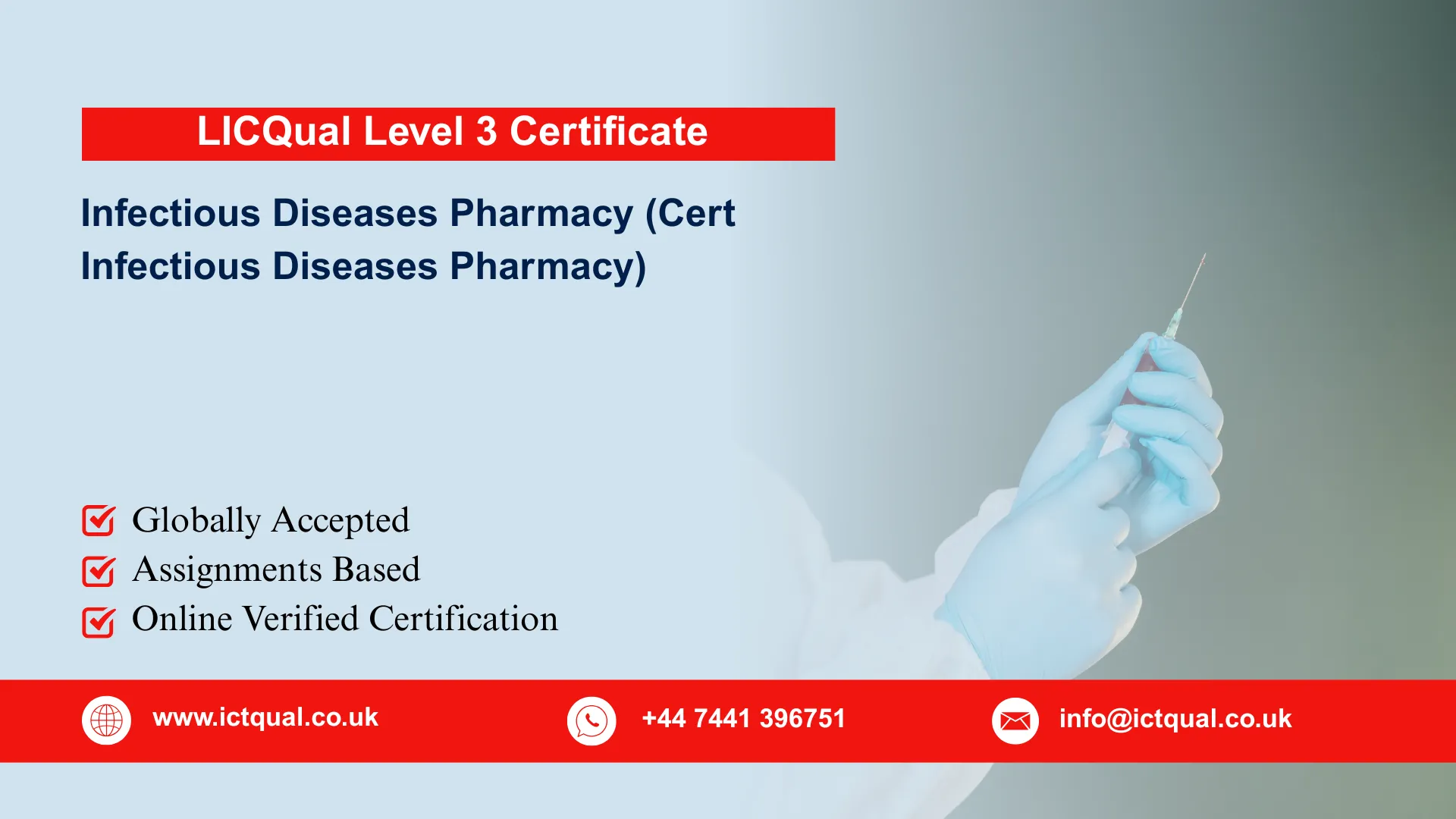 LICQual Level 3 Certificate in Infectious Diseases Pharmacy (Cert Infectious Diseases Pharmacy)
