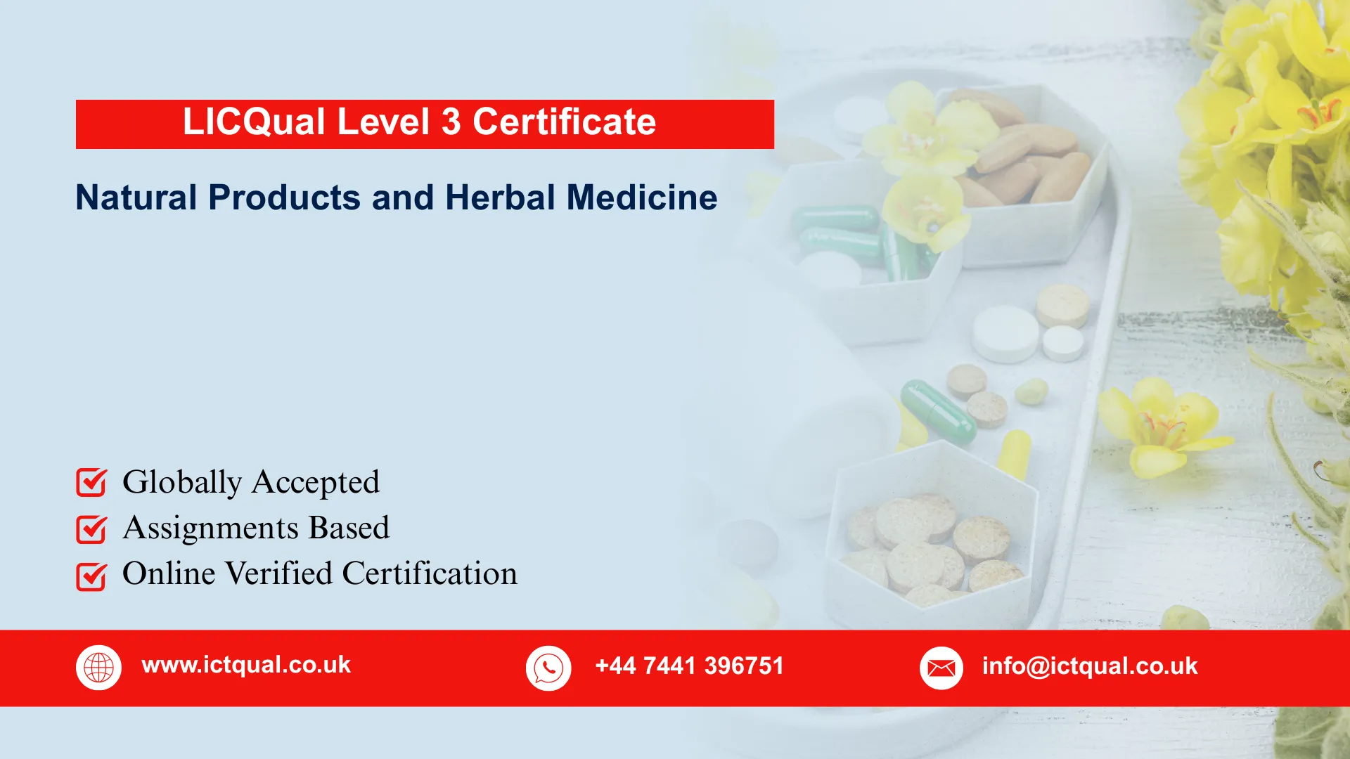 LICQual Level 3 Certificate in Natural Products and Herbal Medicine (Cert Natural Products and Herbal Medicine)