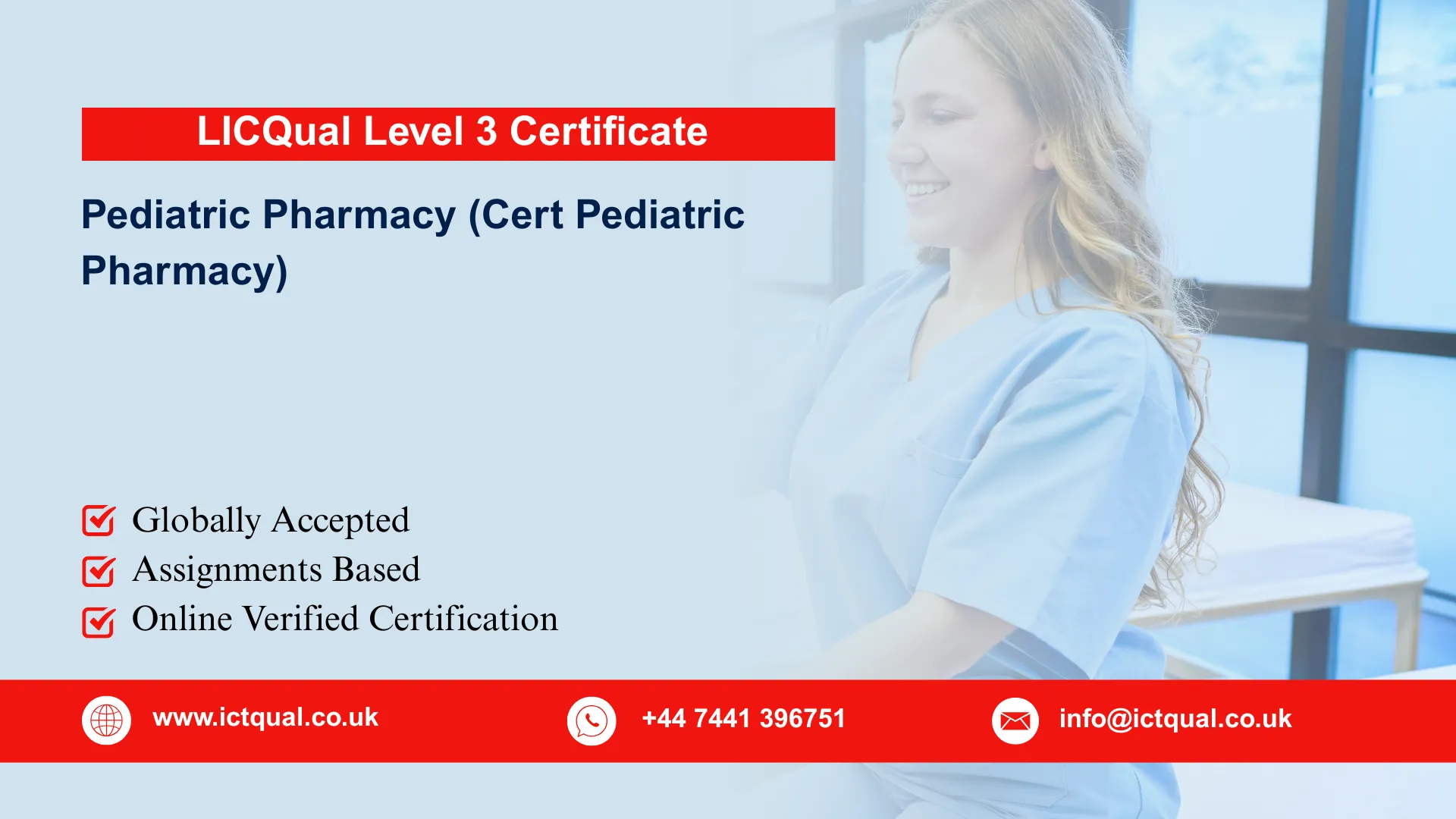 LICQual Level 3 Certificate in Pediatric Pharmacy (Cert Pediatric Pharmacy)