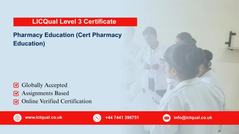 LICQual Level 3 Certificate in Pharmacy Education (Cert Pharmacy Education) 
