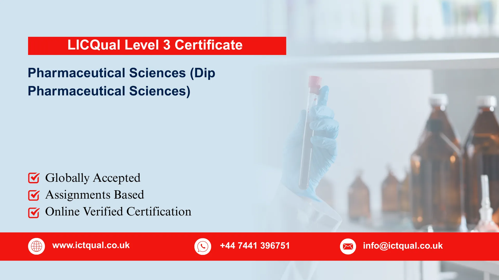LICQual Level 3 Diploma in Pharmaceutical Sciences (Dip Pharmaceutical Sciences) 