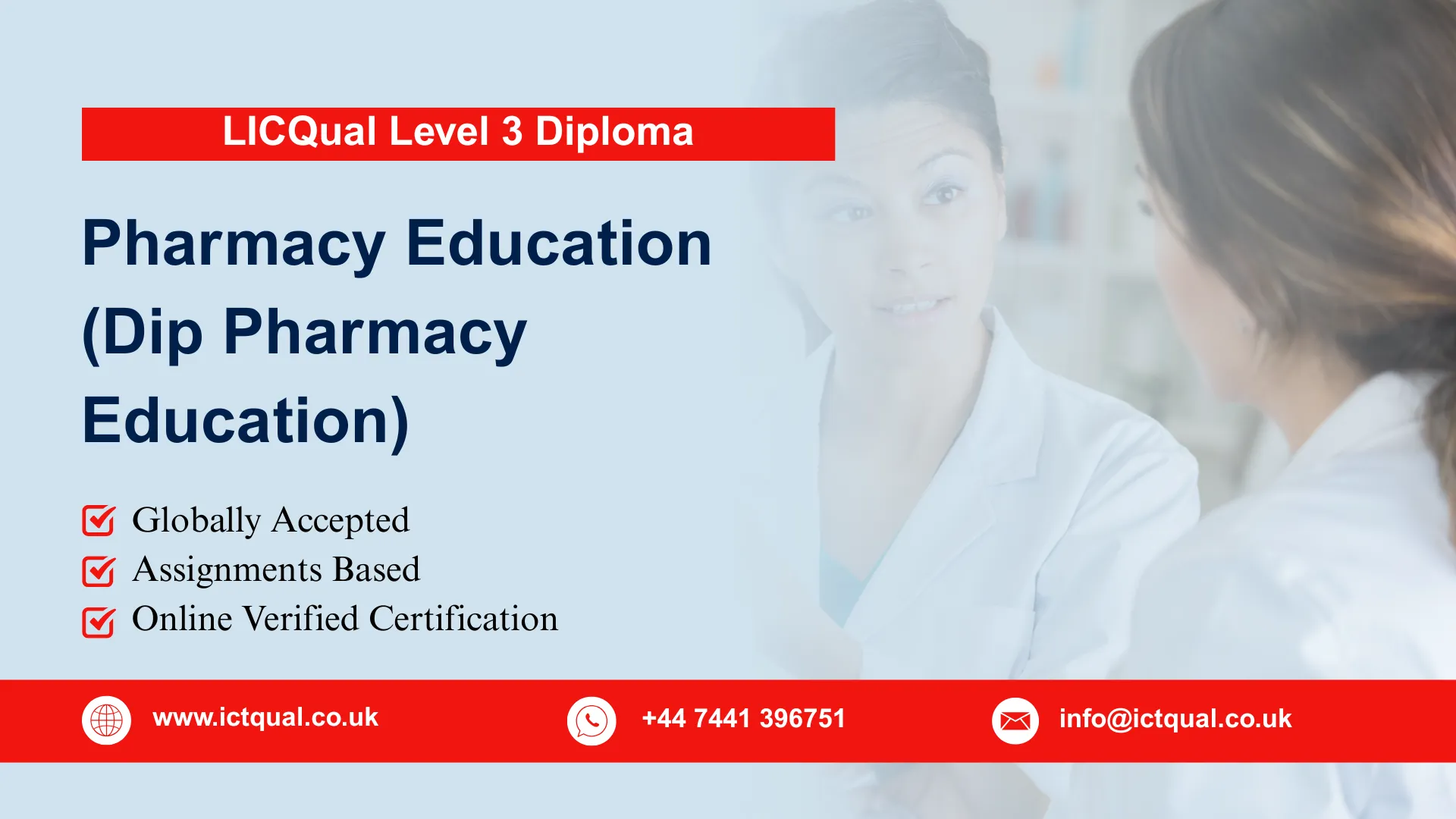 LICQual Level 3 Diploma in Pharmacy Education (Dip Pharmacy Education)