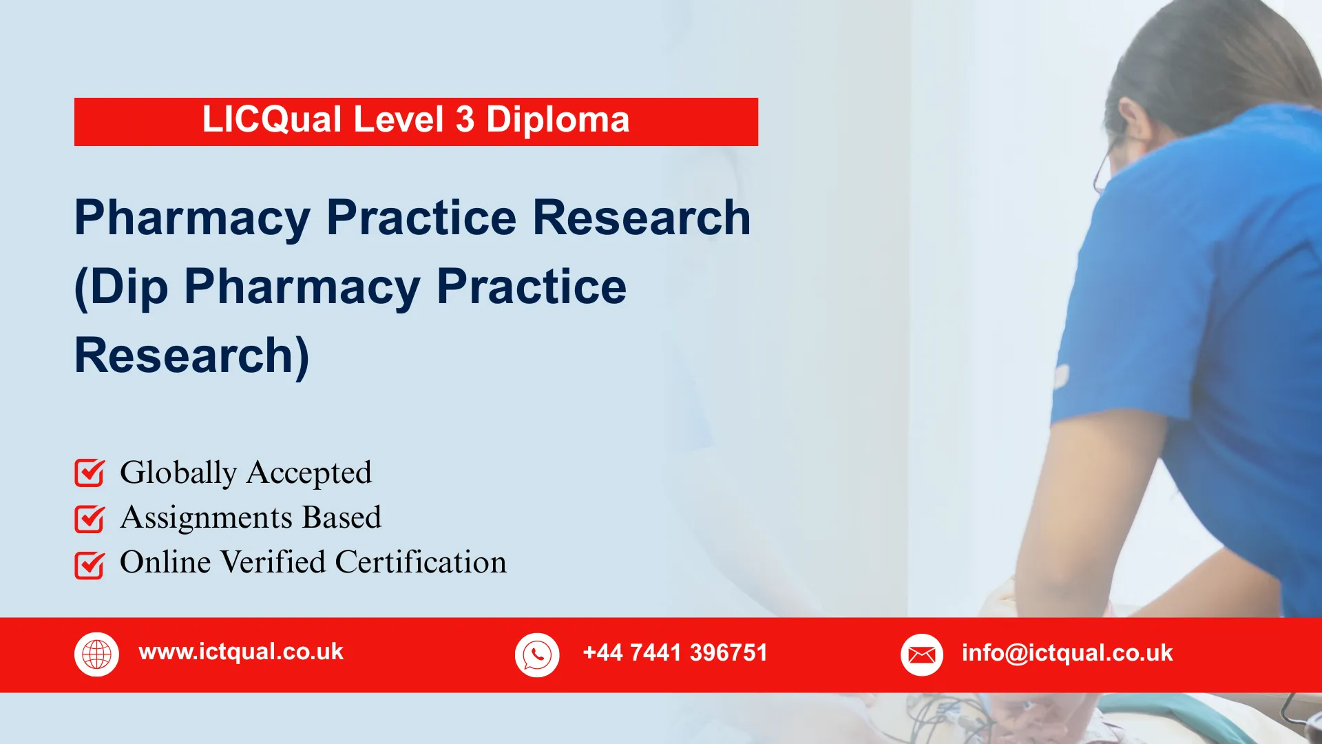 LICQual Level 3 Diploma in Pharmacy Practice Research (Dip Pharmacy Practice Research)