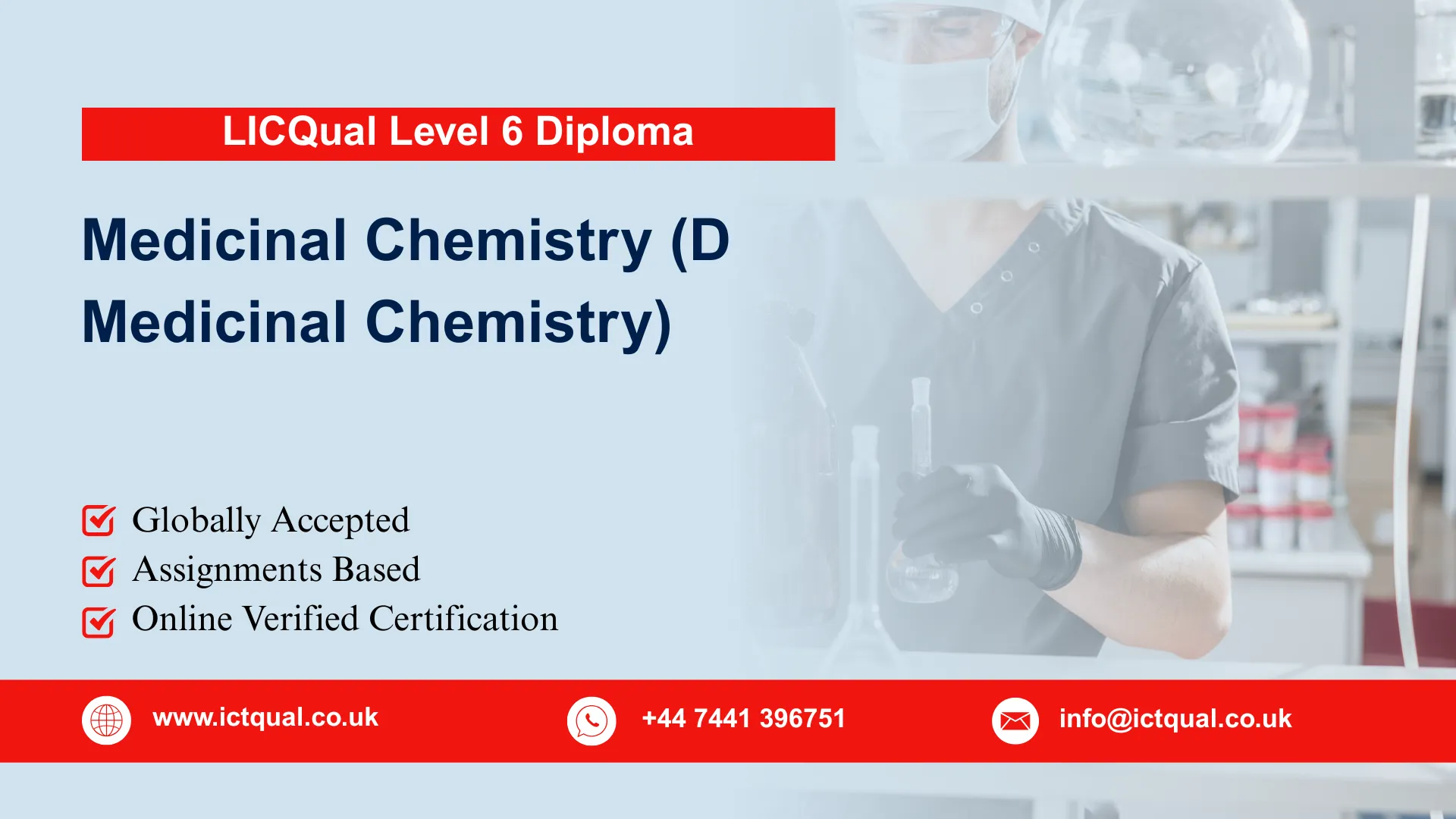 LICQual Level 6 Diploma in Medicinal Chemistry (D Medicinal Chemistry)