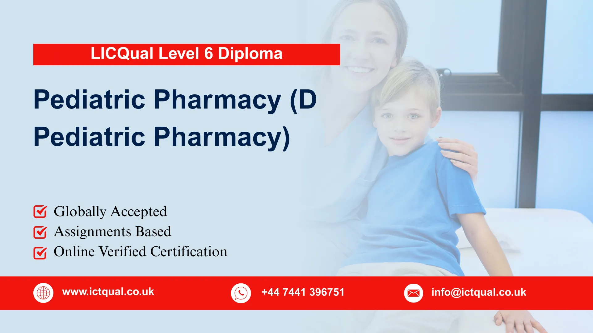 LICQual Level 6 Diploma in Pediatric Pharmacy (D Pediatric Pharmacy)