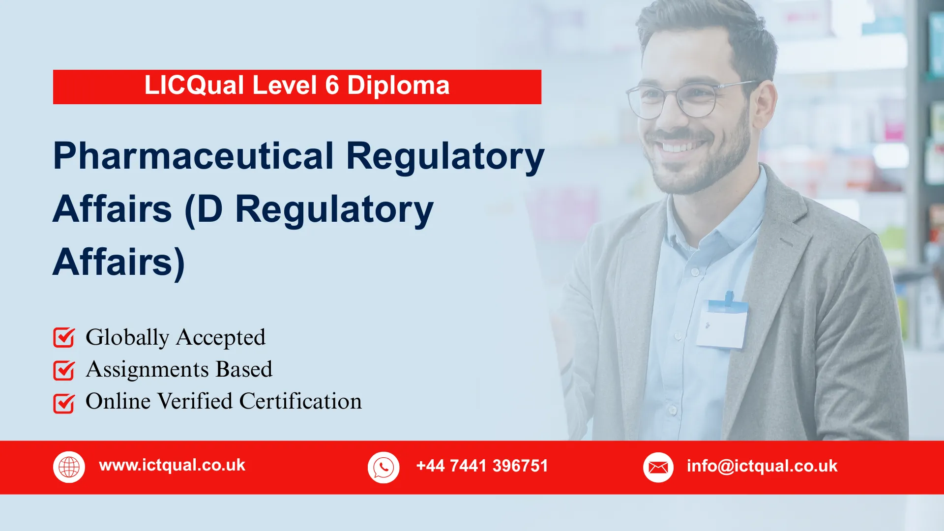 LICQual Level 6 Diploma in Pharmaceutical Regulatory Affairs (D Regulatory Affairs)