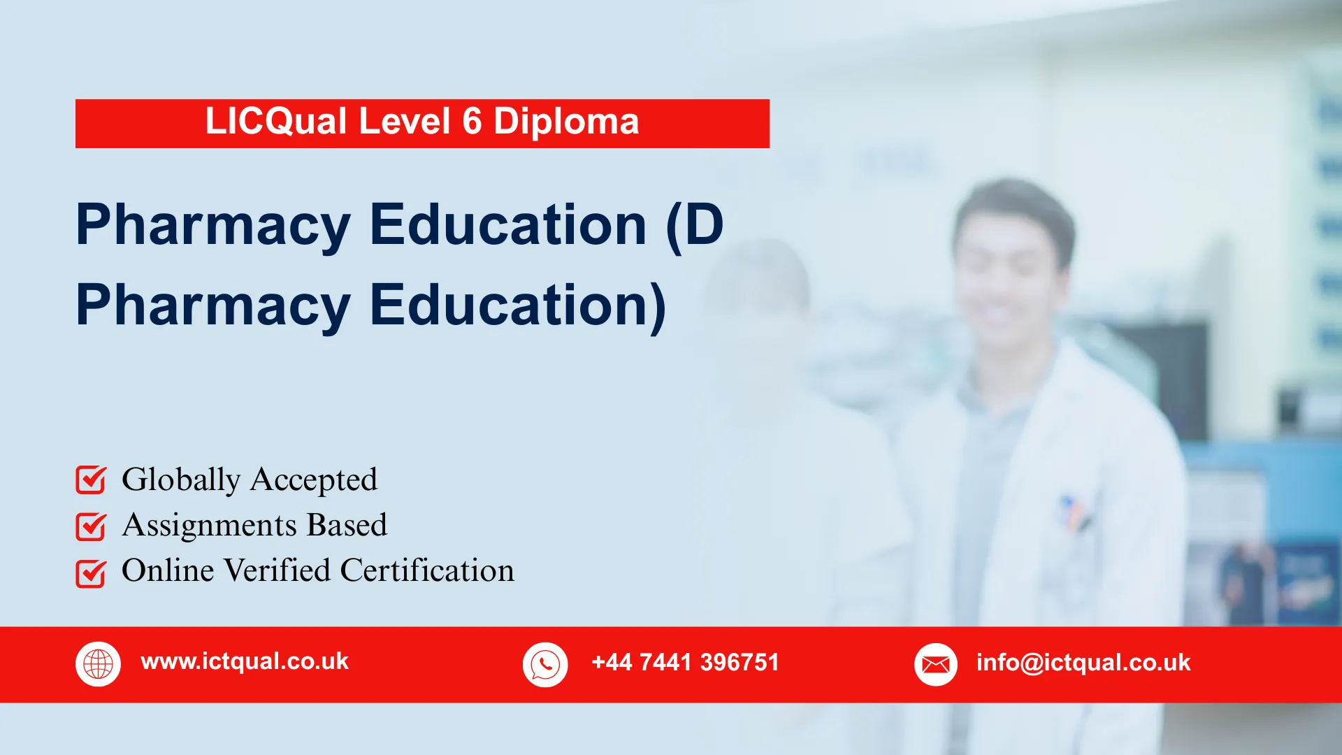 LICQual Level 6 Diploma in Pharmacy Education (D Pharmacy Education)
