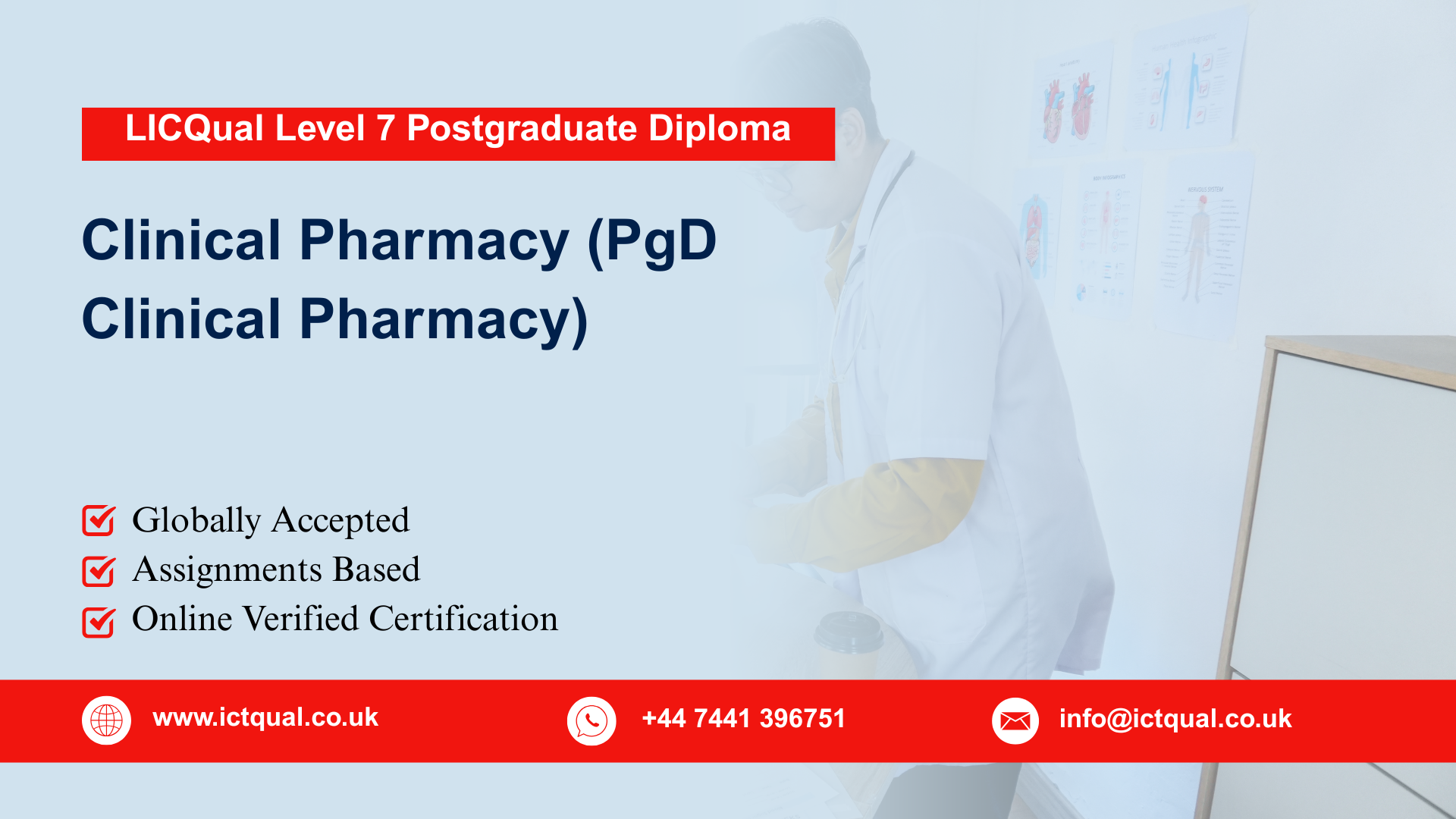 LICQual Level 7 Postgraduate Diploma in Clinical Pharmacy (PgD Clinical Pharmacy)