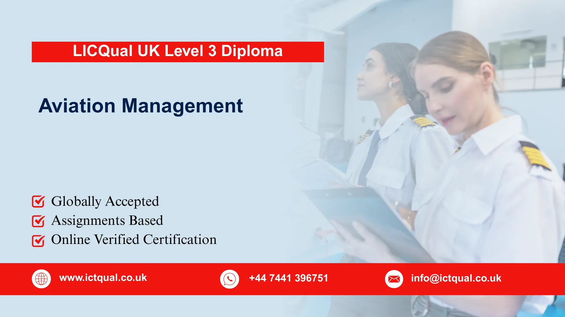 LICQual UK Level 3 Diploma in Aviation Management