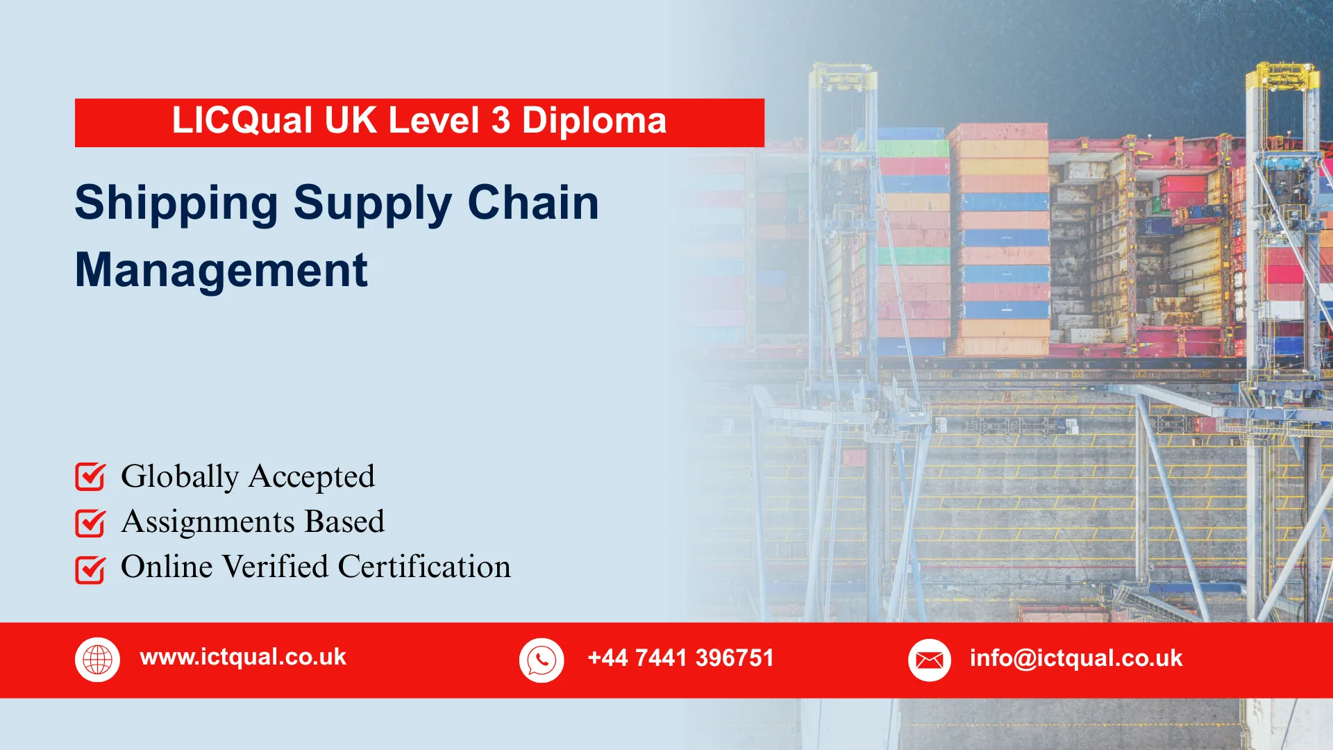 LICQual UK Level 3 Diploma in Shipping Supply Chain Management