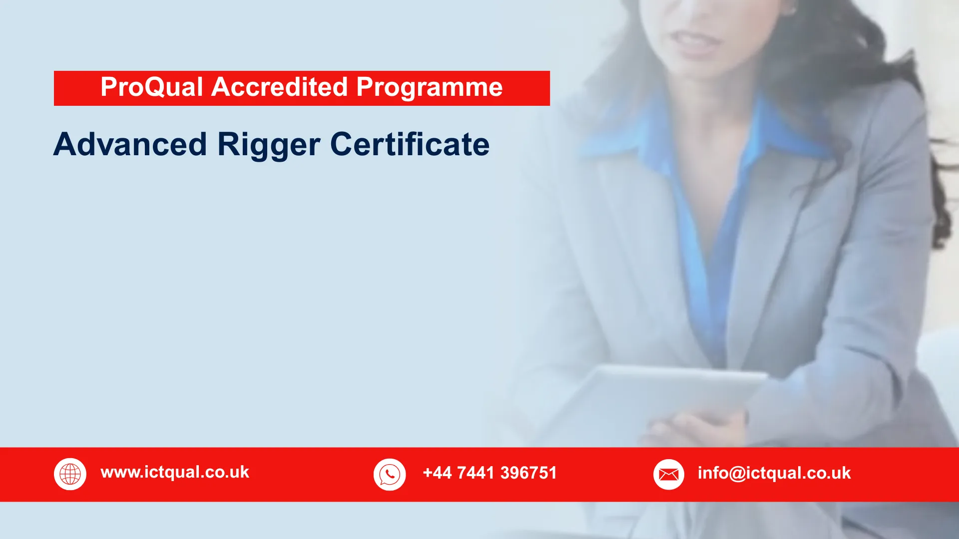 ProQual Accredited Advanced Rigger Certificate