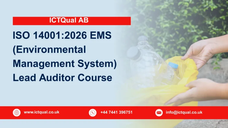 ICTQual ISO 14001:2026 EMS (Environmental Management System) Lead Auditor Course