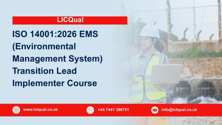 LICQual ISO 14001:2026 EMS (Environmental Management System) Transition Lead Implementer Course