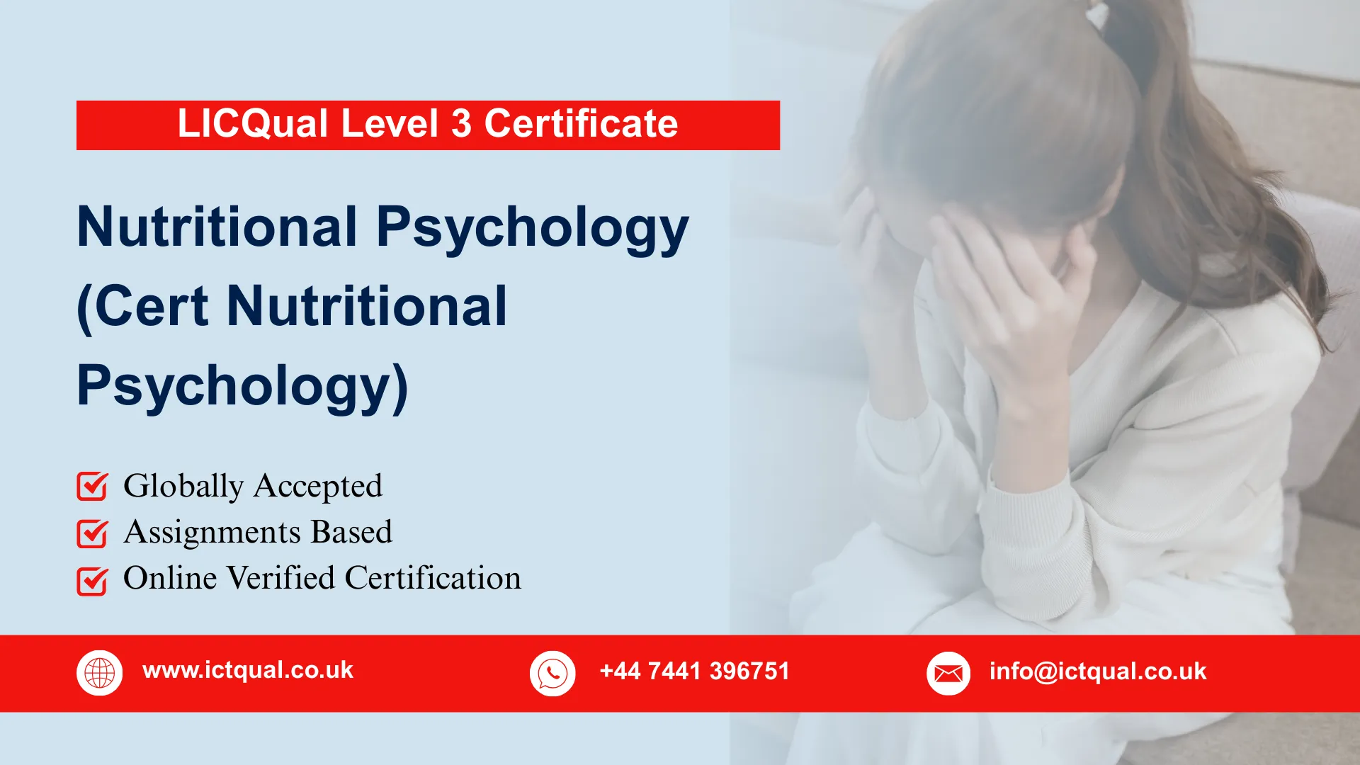 LICQual Level 3 Certificate in Nutritional Psychology (Cert Nutritional Psychology)