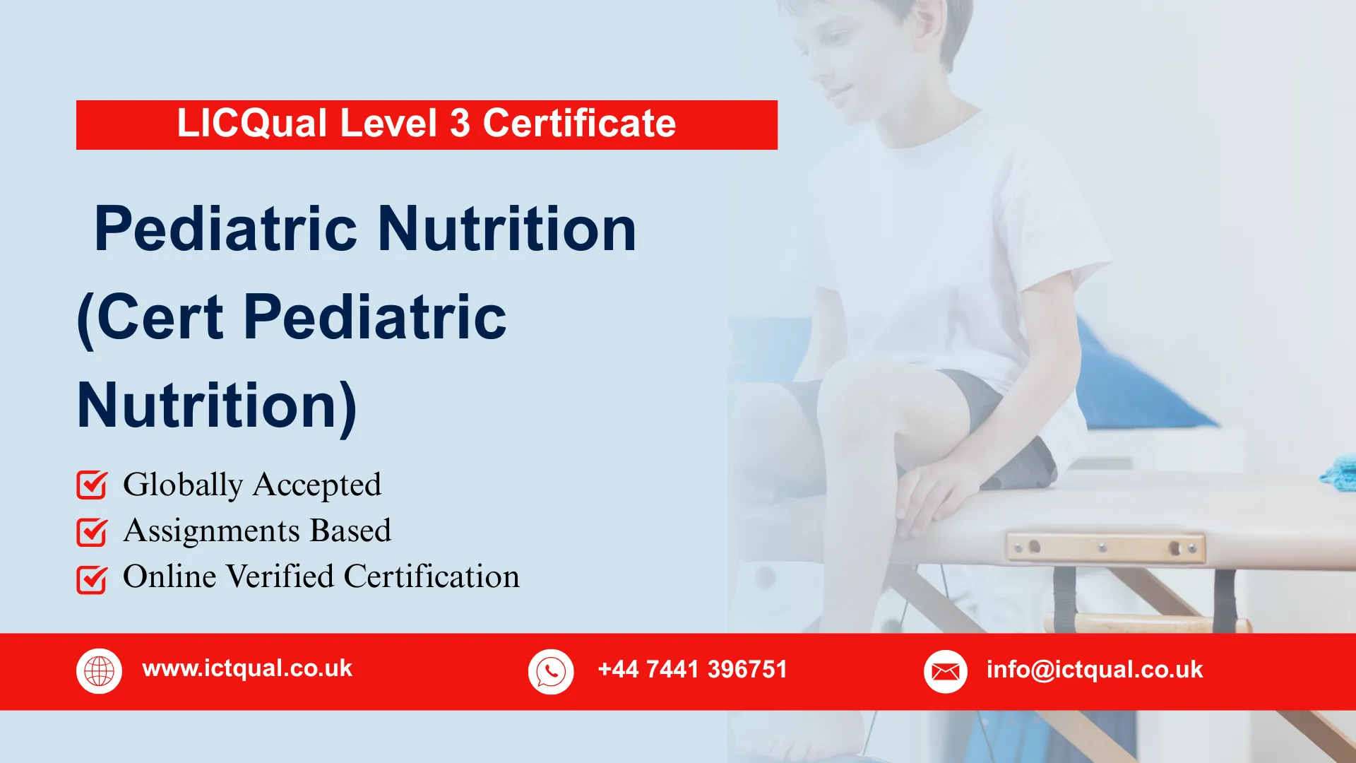 LICQual Level 3 Certificate in Pediatric Nutrition (Cert Pediatric Nutrition)