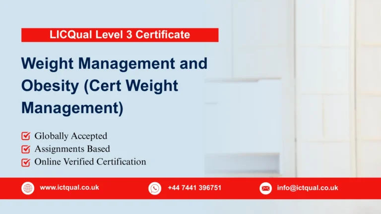 LICQual Level 3 Certificate in Weight Management and Obesity (Cert Weight Management)