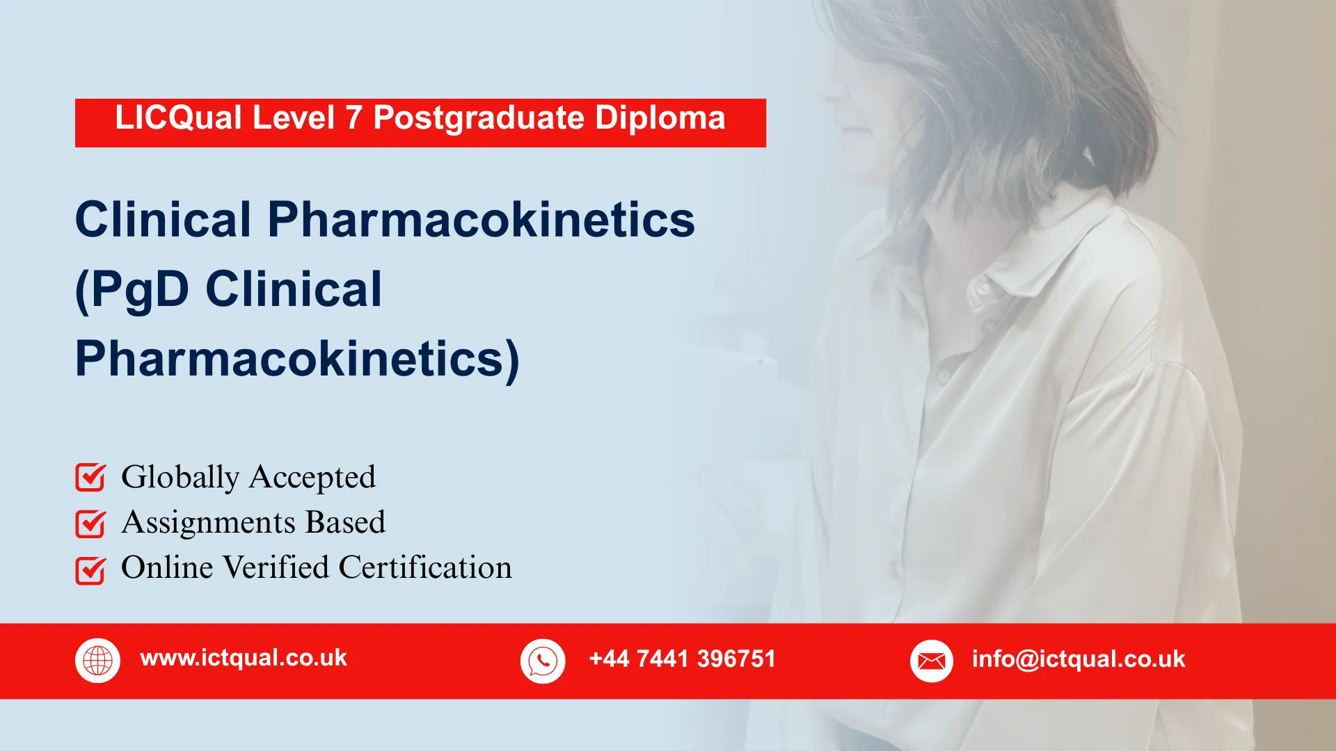 LICQual Level 7 Postgraduate Diploma in Clinical Pharmacokinetics (PgD Clinical Pharmacokinetics) 