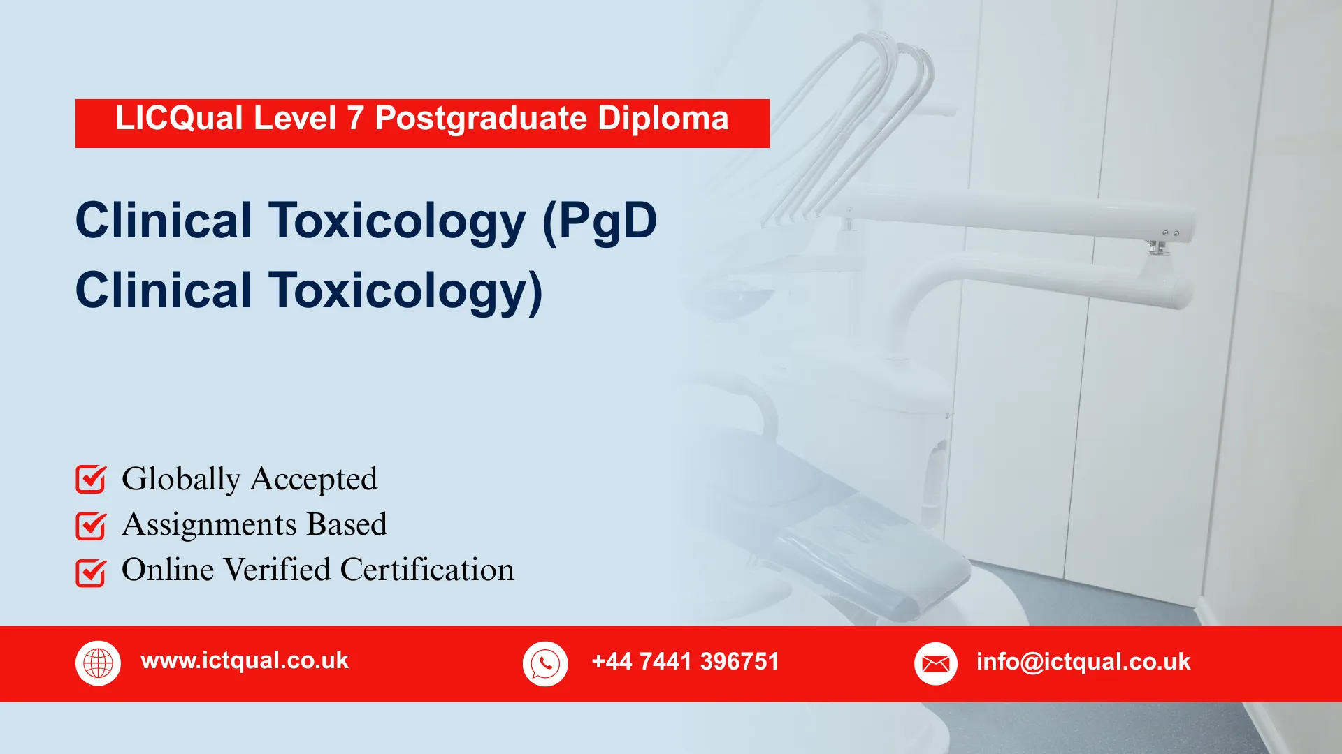 LICQual Level 7 Postgraduate Diploma in Clinical Toxicology (PgD Clinical Toxicology)