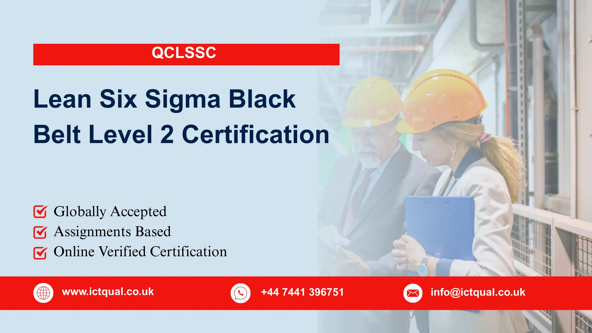QCLSSC Lean Six Sigma Black Belt Level 2 Certification