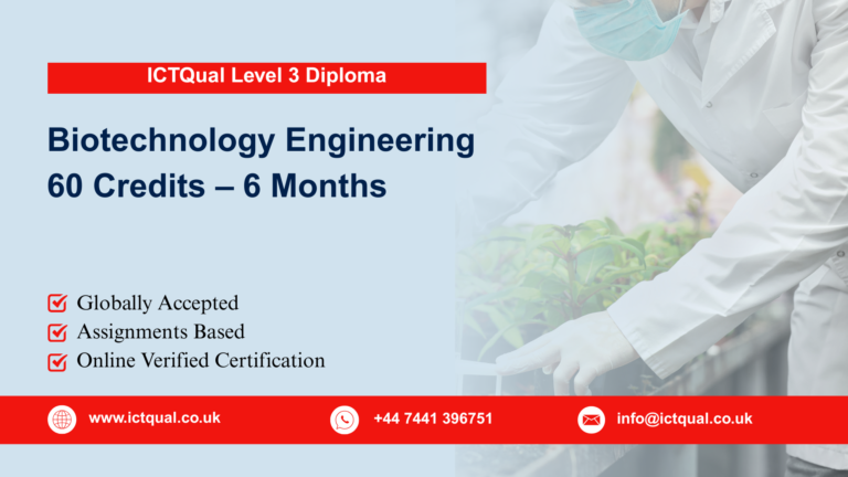 ICTQual Level 3 Diploma in Agriculture Engineering 60 Credits – 6 Months