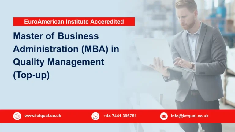 Master of Business Administration (MBA) in Quality Management (Top-up)