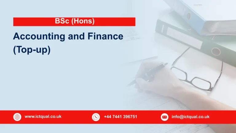 BSc (Hons) Accounting and Finance (Top-up)