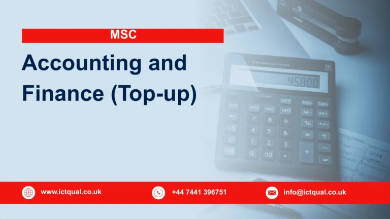 MSC in Accounting and Finance (Top-up)