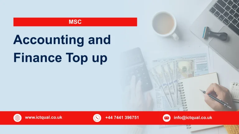 Msc Accounting and Finance Top up 1 Msc Accounting and Finance Top up