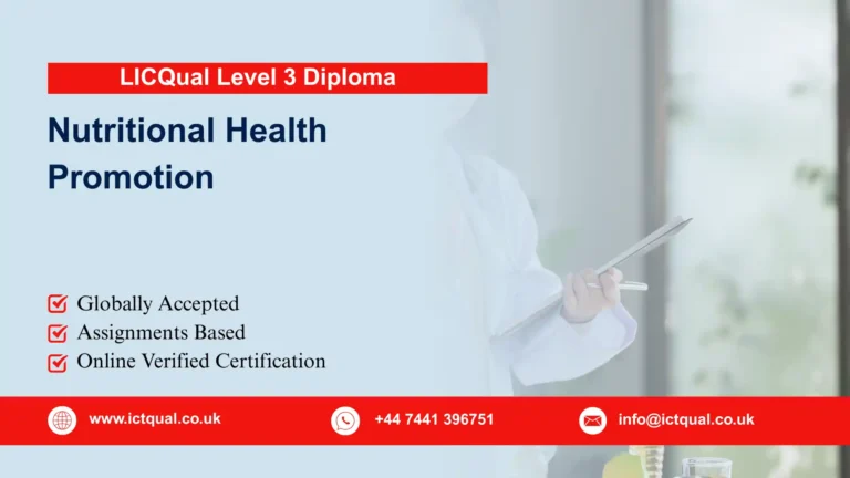 LICQual Level 3 Diploma in Nutritional Health Promotion (Dip Health Promotion) 