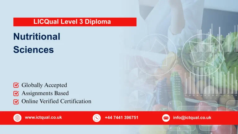 LICQual Level 3 Diploma in Nutritional Sciences (Dip Nutritional Sciences)